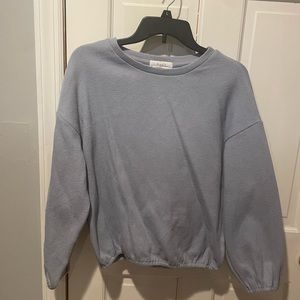 blue long sleeve shirt